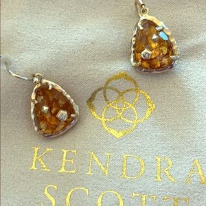 Kendra Scott gold tone earrings